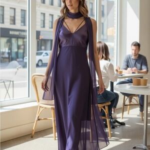 Elegant Purple Evening Gown